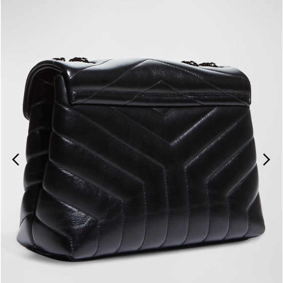 Yves Saint Laurent Black Chevron Shoulder Bag - Picture 4 of 15